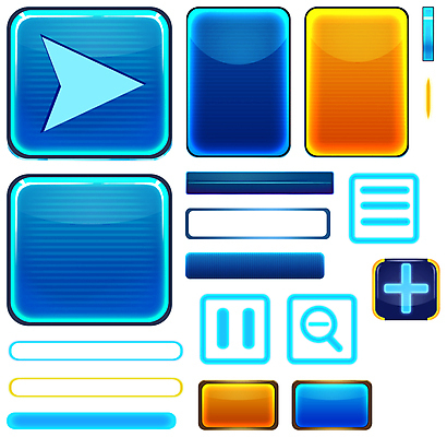 JPG 해외이미지 일러스트 돋보기 사람없음 사각형 게임 하이테크 네온 일시정지 UI 엘리먼트 인터페이스 플레이 해외202004 해외일러스트 도형 놀이 기술 파일형식 이미지허브