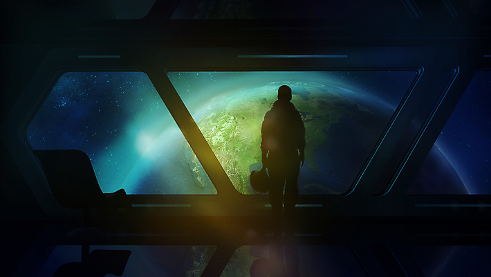 JPG 해외이미지 실루엣 지구 일러스트 사람모양 사람없음 파란색 우주 우주선 해외202004 해외일러스트 모양 컬러 촬영기법 파일형식 이미지허브