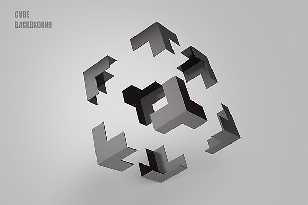 도형 PSD 편집이미지 백그라운드 사람없음 3D소스 3D 사각형 모서리 큐브 입체 디지털합성 정사각형 입체도형 편집3D 파일형식