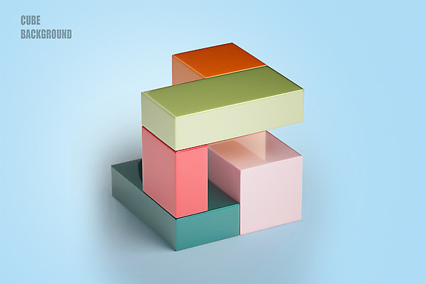 도형 PSD 편집이미지 백그라운드 사람없음 3D소스 3D 사각형 블록 큐브 입체 디지털합성 정사각형 입체도형 편집3D 파일형식