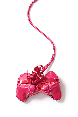 포토 JPG 해외이미지 크리스마스 포장 놀이 선물 사람없음 덮개 게임 막대기 전자 조이스틱 키패드 해외202004 해외포토 기념일 뚜껑 게임기 파일형식 이미지허브