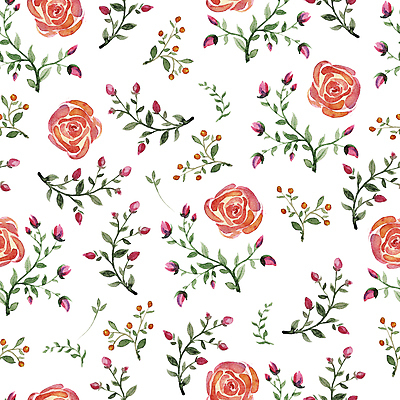 EPS 해외이미지 백그라운드 패턴 일러스트 수채화 사람없음 빨간색 장미 엘리먼트 해외일러스트 해외포토 포토 꽃 컬러 무늬 파일형식 벡터 이미지허브