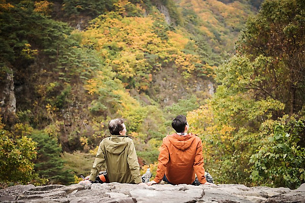 포토 JPG 주간 나무 노년 남자 아들 여행 단풍 가족 산 앉기 상반신 성인 야외 두명 뒷모습 30대 등산 한국인 가을 아빠 60대 등산복 산행 안동 부자지간 성인남자만 청량산 국내포토 자연요소 식물 옷 계절 뷰포인트 잎 관계 모션 사람 동양인 장년 트래킹 경상북도 남자만 성인만 파일형식