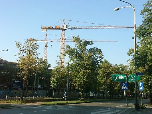 포토 JPG 해외이미지 사람없음 기중기 브로츠와프 해외202004 해외포토 중장비 파일형식 이미지허브