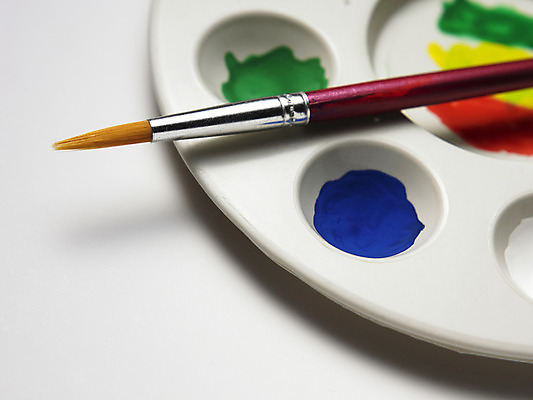 포토 JPG 해외이미지 창조 미술 취미 사람없음 빨간색 파란색 노란색 페인트 흰색 팔레트 변화 예술가 페인트붓 스타일 해외202004 해외포토 컬러 컨셉 문화예술 붓 파일형식 이미지허브