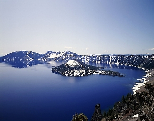 포토 JPG 해외이미지 호수 섬 자연 하늘 사람없음 파란색 미국 마법사 숲 분화구 해외202004 해외포토 컬러 북아메리카 생태계 화산 파일형식 이미지허브