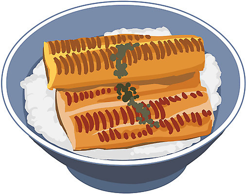 EPS 음식 외국문화 일본문화 일러스트 밥 사람없음 덮밥 돈부리 장어덮밥 일본음식 국내일러스트 동양문화 문화 파일형식 벡터
