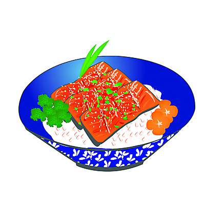 EPS 음식 외국문화 일본문화 일러스트 밥 사람없음 덮밥 돈부리 장어덮밥 일본음식 국내일러스트 동양문화 문화 파일형식 벡터