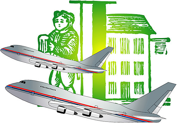 EPS 클립아트 산업 여행 일러스트 항공교통 비행기 사람없음 운송업 비행 그림 두대 국내일러스트 교통수단 2 대중교통 파일형식 벡터