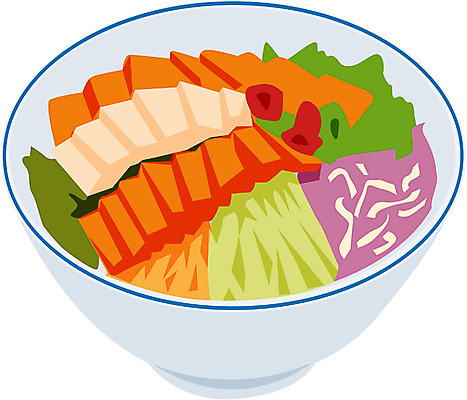 EPS 음식 외국문화 일본문화 일러스트 사람없음 생선회 회 덮밥 돈부리 회덮밥 일본음식 국내일러스트 동양문화 문화 파일형식 벡터