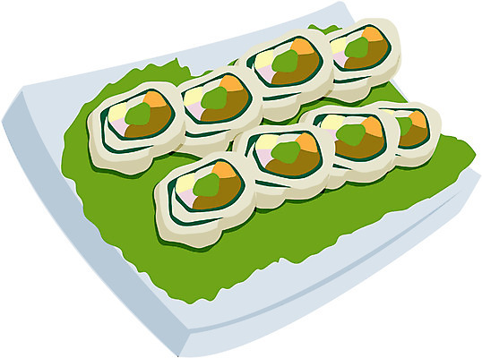 EPS 음식 일러스트 디저트 사람없음 초밥 김밥 롤 김초밥 일본음식 국내일러스트 파일형식 벡터