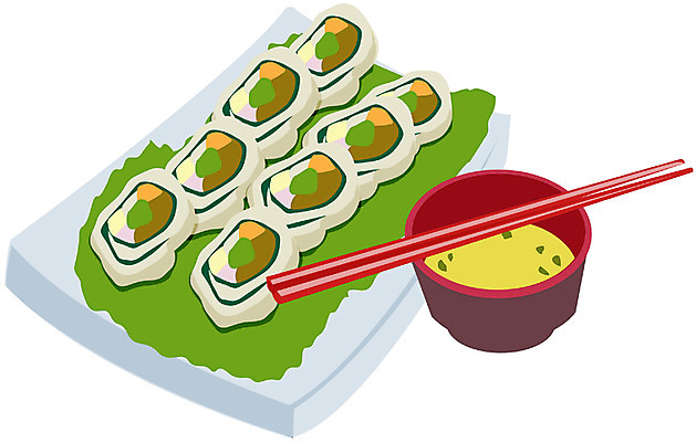 EPS 음식 일러스트 젓가락 디저트 사람없음 초밥 김밥 롤 김초밥 일본음식 국내일러스트 수저 파일형식 벡터