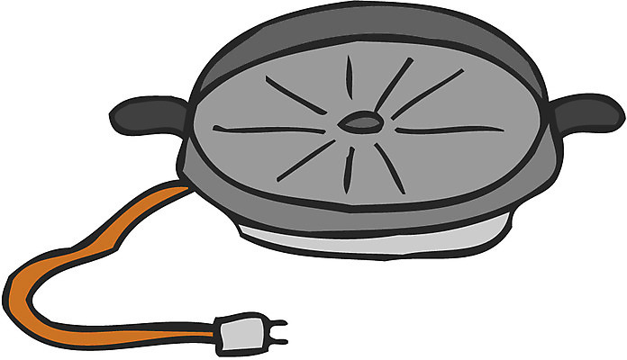 EPS 클립아트 생활용품 일러스트 주방용품 사람없음 프라이팬 구이 오브젝트 전기프라이팬 국내일러스트 음식 파일형식 벡터