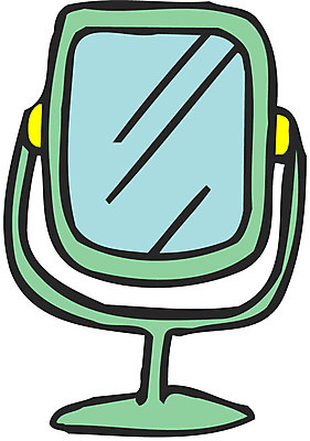 EPS 클립아트 생활용품 일러스트 사람없음 거울 오브젝트 탁상거울 국내일러스트 파일형식 벡터