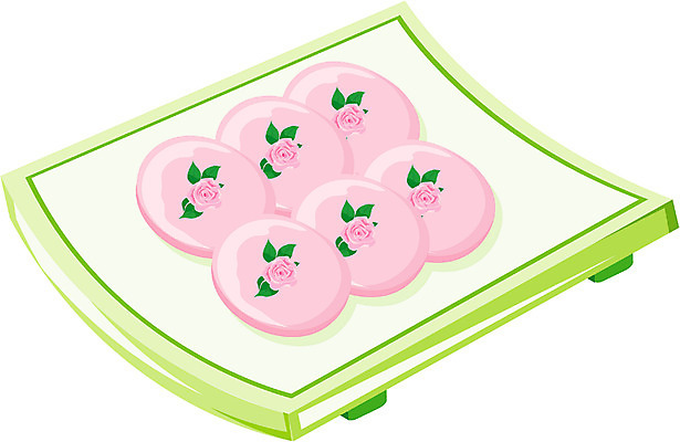 EPS 한국문화 한국전통 한식 음식 일러스트 떡 사람없음 전통음식 전 화전 제철음식 국내일러스트 동양문화 전통 한국 제철 파일형식 벡터