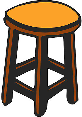 EPS 클립아트 의자 일러스트 사람없음 오브젝트 나무의자 둥근의자 국내일러스트 가구 목재 파일형식 벡터