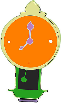 EPS 클립아트 시계 생활용품 일러스트 사람없음 벽시계 오브젝트 괘종시계 벽걸이시계 국내일러스트 파일형식 벡터