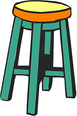 EPS 클립아트 의자 일러스트 사람없음 오브젝트 나무의자 둥근의자 국내일러스트 가구 목재 파일형식 벡터