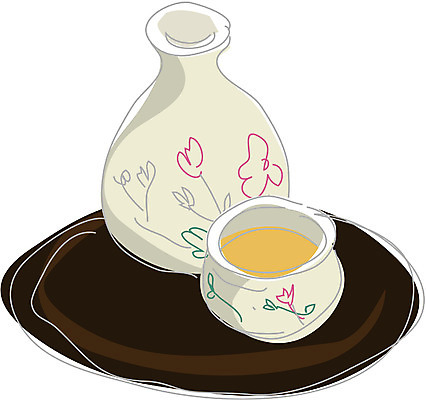 EPS 음식 술잔 일러스트 술병 주류 사람없음 전통주 술상 국내일러스트 음료 병_용기 잔 파일형식 벡터