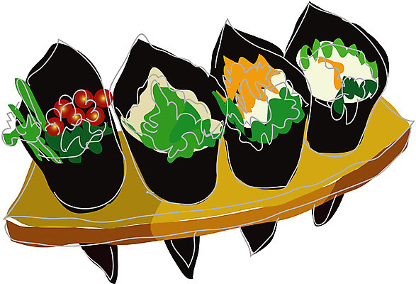 EPS 음식 외국문화 일본문화 일러스트 사람없음 초밥 김초밥 마끼 일본음식 국내일러스트 동양문화 문화 파일형식 벡터