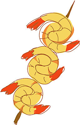 EPS 음식 외국문화 일본문화 일러스트 사람없음 구이 새우요리 꼬치새우 일본음식 국내일러스트 동양문화 문화 새우 파일형식 벡터