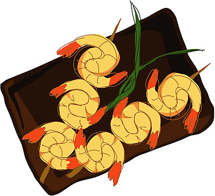 EPS 음식 외국문화 일본문화 일러스트 사람없음 구이 새우요리 꼬치새우 일본음식 국내일러스트 동양문화 문화 새우 파일형식 벡터