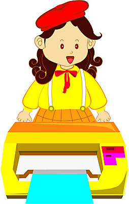 EPS 클립아트 모자 잡화 여자 어린이 일러스트 한명 사람 소녀 전자제품 통신기기 인쇄기 오브젝트 팩스 빵모자 여자만 여자한명만 어린이만 소녀만 소녀한명만 국내일러스트 모자_잡화 1 통신 사무용품 기계 파일형식 벡터