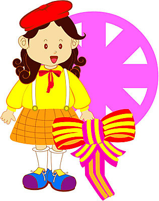 EPS 클립아트 잡화 여자 리본 초등학생 어린이 일러스트 한명 서기 사람 소녀 머리핀 리본핀 빵모자 여자만 여자한명만 어린이만 소녀만 소녀한명만 국내일러스트 모자_잡화 1 학생 장신구 모션 파일형식 벡터