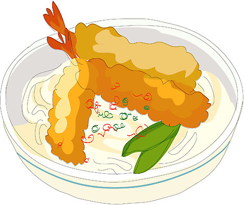 EPS 클립아트 음식 외국문화 일본문화 일러스트 사람없음 면류 면 메밀국수 우동 덴푸라소바 새우덮밥 튀김우동 일본음식 국내일러스트 동양문화 문화 덮밥 파일형식 벡터