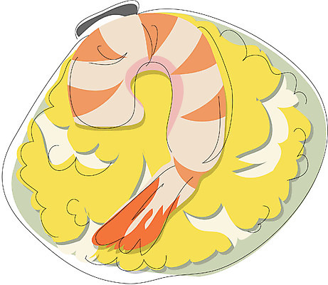 EPS 음식 외국문화 일본문화 일러스트 밥 사람없음 덮밥 새우튀김 덴동 덴푸라 새우덮밥 튀김덮밥 일본음식 국내일러스트 동양문화 문화 새우 튀김 파일형식 벡터