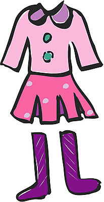 EPS 클립아트 옷 구두 일러스트 부츠 사람없음 치마 여성복 오브젝트 투피스 국내일러스트 신발 하의 파일형식 벡터