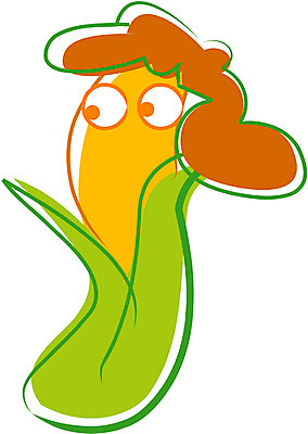 EPS 클립아트 식물 캐릭터 채소 일러스트 식재료 옥수수 사람없음 강냉이 일러캐릭터 곡류 과자 파일형식 벡터