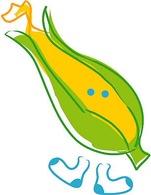 EPS 클립아트 식물 캐릭터 채소 일러스트 식재료 옥수수 사람없음 강냉이 일러캐릭터 곡류 과자 파일형식 벡터