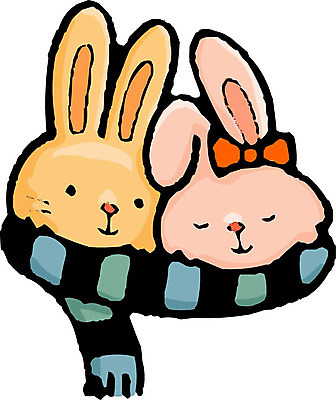 EPS 클립아트 동물 척추동물 육지동물 두마리 일러스트 포유류 초식동물 사람없음 목도리 십이지신 운세 토끼띠 토끼 산토끼 국내일러스트 잡화 2 반려동물 파일형식 벡터