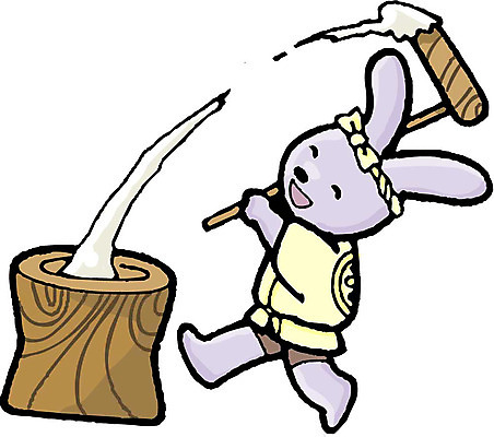 EPS 클립아트 동물 척추동물 한마리 육지동물 일러스트 포유류 초식동물 사람없음 십이지신 운세 토끼띠 토끼 절구 떡방아 산토끼 달나라 국내일러스트 1 반려동물 도구 방아 파일형식 벡터