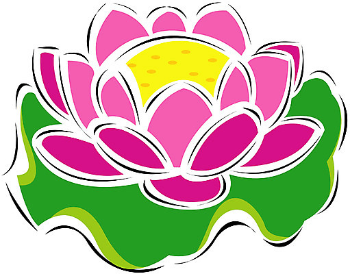 EPS 클립아트 식물 꽃 일러스트 여름꽃 자연 연꽃 사람없음 연잎 국내일러스트 잎 생태계 파일형식 벡터 여름_계절