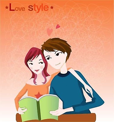 EPS 라이프스타일 웰빙 커플 여자 남자 일러스트 휴식 사랑 사람 20대 성인 취미 두명 라이프 생활 독서 로맨틱 청년만 성인만 국내일러스트 감정 컨셉 관계 청년 파일형식 벡터