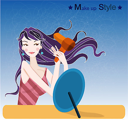 EPS 우먼라이프 라이프스타일 웰빙 여자 패션 일러스트 휴식 건조 한명 사람 20대 성인 취미 라이프 생활 거울 드라이어 여자만 여자한명만 성인여자만 청년만 청년여자만 성인한명만 청년여자한명만 성인여자한명만 성인만 국내일러스트 1 컨셉 청년 미용용품 파일형식 벡터