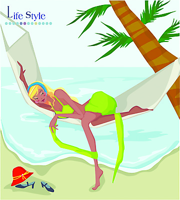 EPS 주간 우먼라이프 라이프스타일 웰빙 계절 여자 수영복 바다 여행 일러스트 휴가 휴식 한명 사람 20대 성인 해변 야외 라이프 생활 여름 여름휴가 바캉스 야자수 선탠 해먹 여자만 여자한명만 성인여자만 청년만 청년여자만 성인한명만 청년여자한명만 성인여자한명만 성인만 국내일러스트 자연요소 나무 1 옷 컨셉 청년 침대 파일형식 벡터 여름_계절