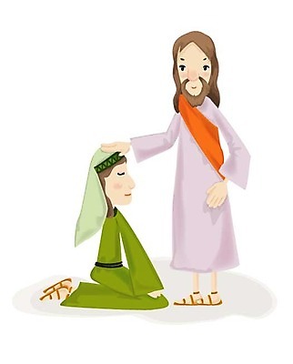 EPS 여자 남자 기독교 종교 일러스트 사람 성인 두명 교회 기도 예수 의식 세례 성인만 국내일러스트 종교건축 건물 신_종교 파일형식 벡터