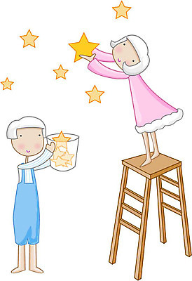 EPS 클립아트 커플 여자 남자 별 일러스트 사다리 기념 선물 사람 이벤트 두명 파티 축하 축 잔치 별따기 국내일러스트 자연요소 컨셉 관계 도구 파일형식 벡터