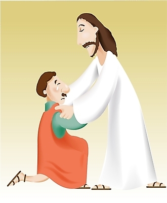 EPS 남자 기독교 종교 일러스트 사람 성인 두명 교회 기도 예수 하나님 구출 용서 남자만 성인남자만 성인만 국내일러스트 컨셉 종교건축 건물 도움 신_종교 파일형식 벡터