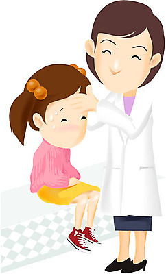 EPS 여자 어린이 일러스트 의학 병원 사람 성인 두명 치료 진료 간호사 의사 질병 간호 발열 보건실 양호선생님 여자만 국내일러스트 교사 의료진 파일형식 벡터
