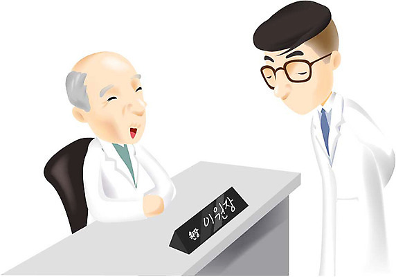 EPS 남자 일러스트 의학 병원 사람 성인 두명 치료 교사 진료 의사 남자만 성인남자만 성인만 국내일러스트 직업 의료진 파일형식 벡터