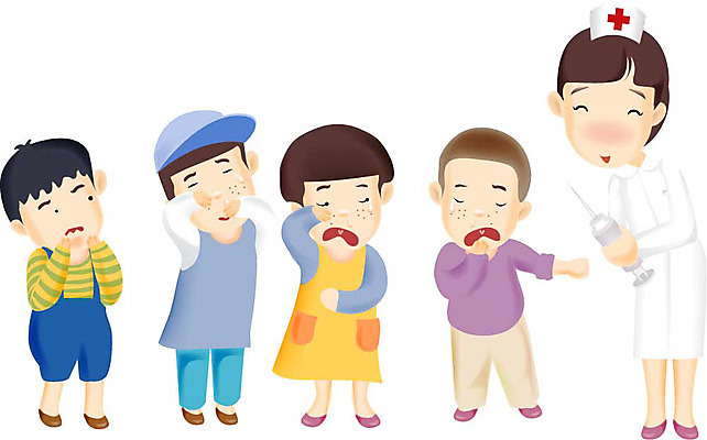 EPS 여자 남자 어린이 일러스트 의학 병원 주사기 사람 소녀 소년 여러명 성인 치료 진료 환자 간호사 질병 울음 공포 엄살 예방주사 국내일러스트 다수 의료기기 표정 의료진 예방 파일형식 벡터