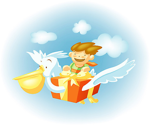 EPS 주간 구름 남자 리본 초등학생 어린이 일러스트 상상 조류 하늘 선물 한명 사람 이벤트 소년 야외 상자 비행 펠리컨 남자만 남자한명만 어린이만 소년만 소년한명만 국내일러스트 자연요소 동물 1 학생 파일형식 벡터