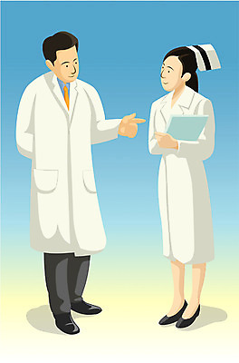 EPS 여자 남자 일러스트 의학 사람 성인 두명 치료 간호사 의사 진료판 성인만 국내일러스트 진료 의료진 파일형식 벡터