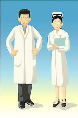 EPS 여자 남자 일러스트 의학 사람 성인 두명 치료 간호사 의사 진료판 성인만 국내일러스트 진료 의료진 파일형식 벡터