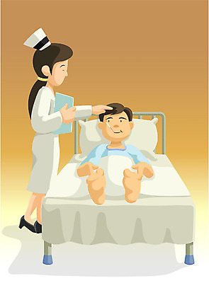 EPS 여자 남자 일러스트 의학 사람 성인 두명 치료 환자 간호사 간호 성인만 국내일러스트 의료진 파일형식 벡터