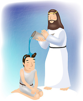 EPS 남자 기독교 종교 일러스트 사람 두명 물 예수 신 신도 성수 세례 남자만 국내일러스트 자연요소 신_종교 파일형식 벡터